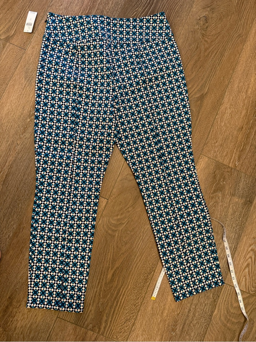 Maeve Blue Geometric Print pant - Picture 5 of 8